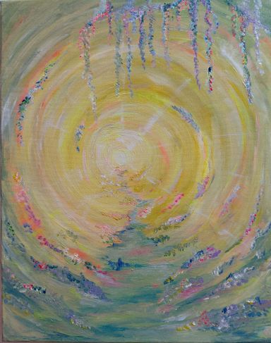Seelenmalerei Kathi Hildebrandt. Enthousio-Art. Viel Licht.