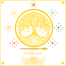 Logo Kathi Hildebrandt Ganzheitliche Künstlerin www.enthousio-art.de 